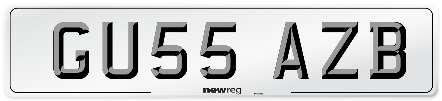 GU55 AZB Number Plate from New Reg